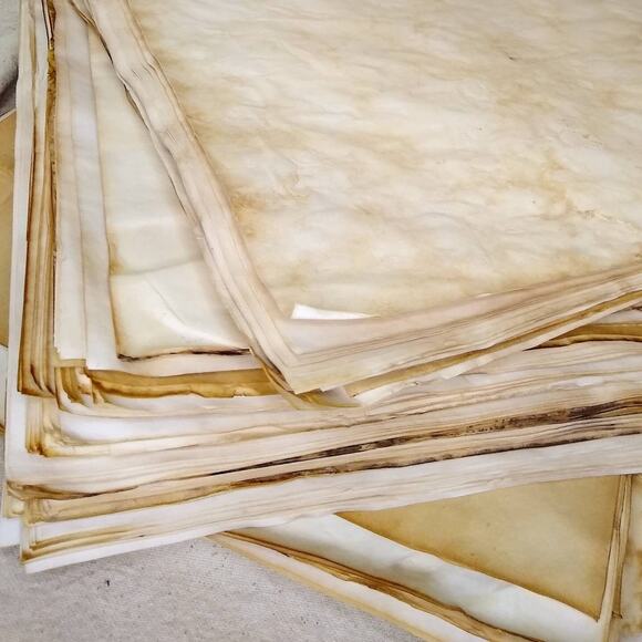 50 Tea Dyed 8.5"x14" Papers, Hand Dyed Papers, Junk Journal Supply - Picture 2 of 5